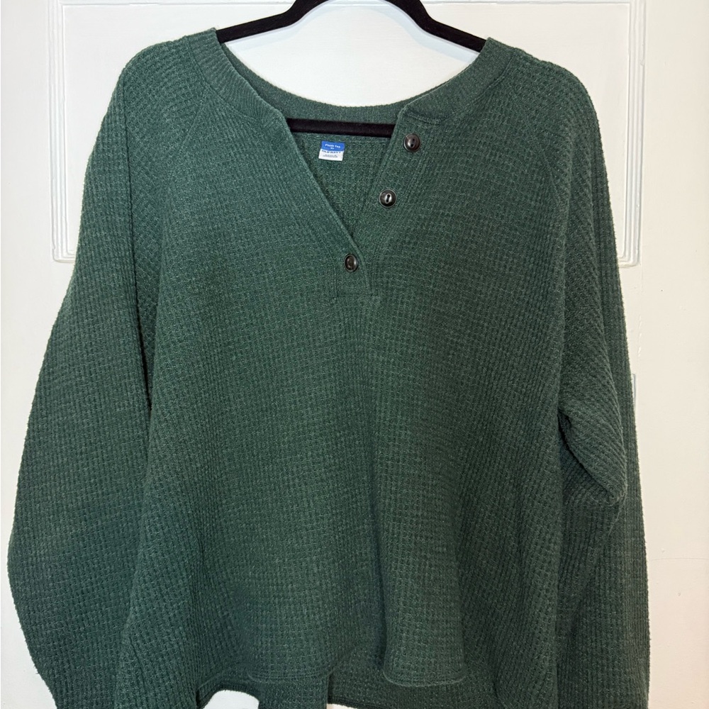 Old Navy Forest Green V-Neck Sweater